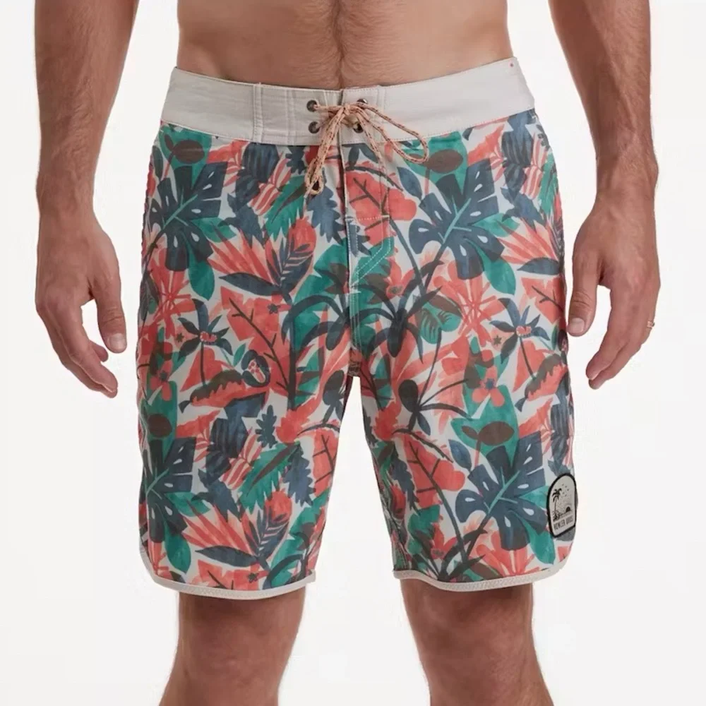 Howler Brothers Tropical Floral Board Shorts in Coral, Teal, Navy